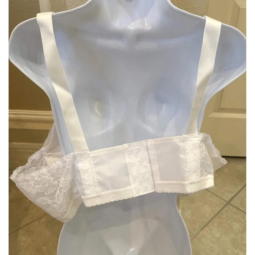 VTG LADY CAMEO Bullet 44 GG White‎ Floral LACE SOFT CUP BRA STYLE 708 NWOT - Picture 3 of 6